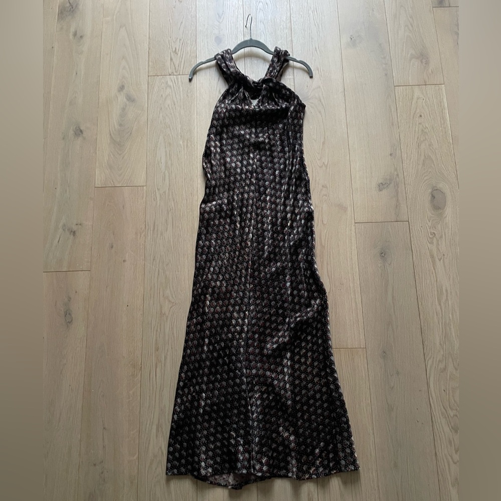 Anaak Silk Dress with Knot Front